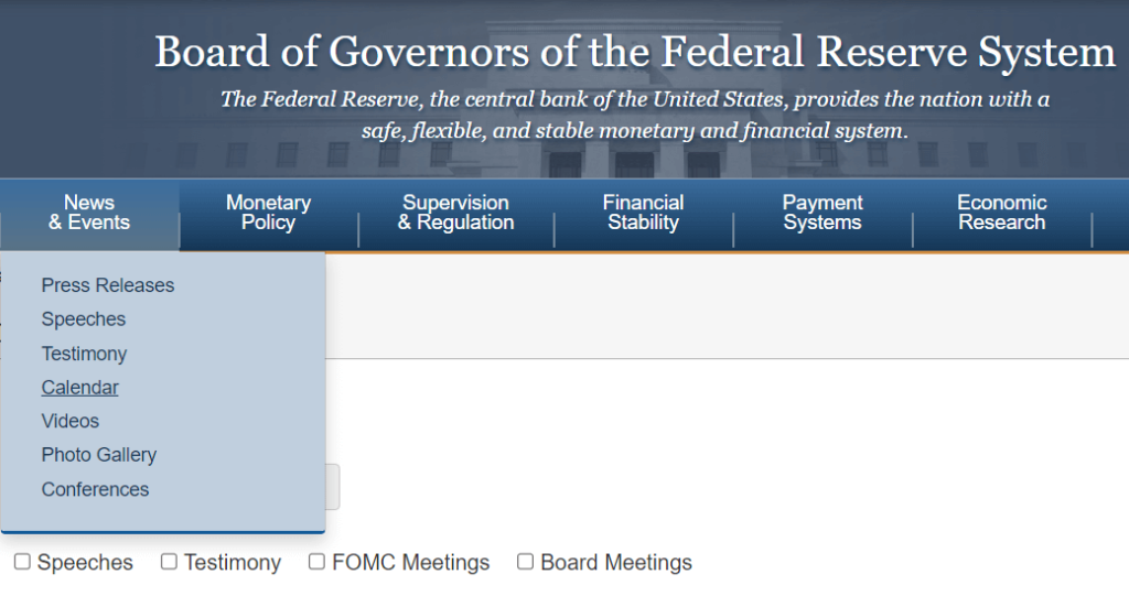 quel calendrier economique