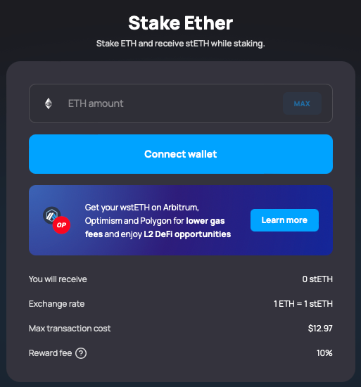 staking ether lido dao