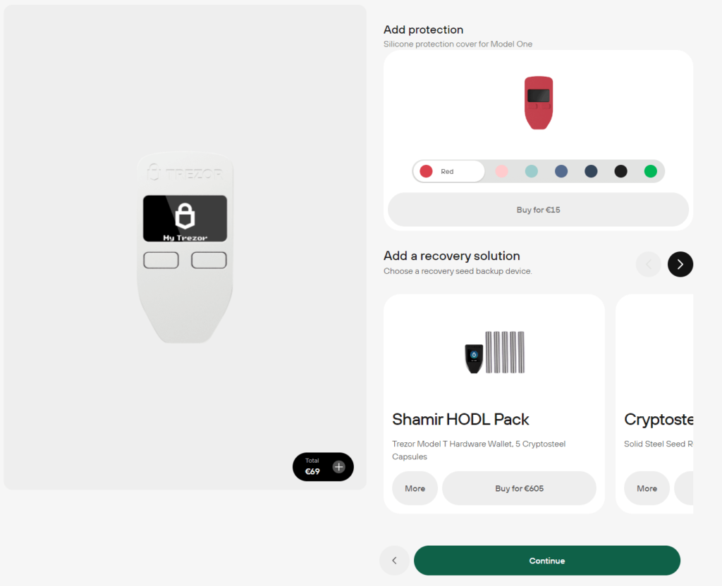 achat trezor model one