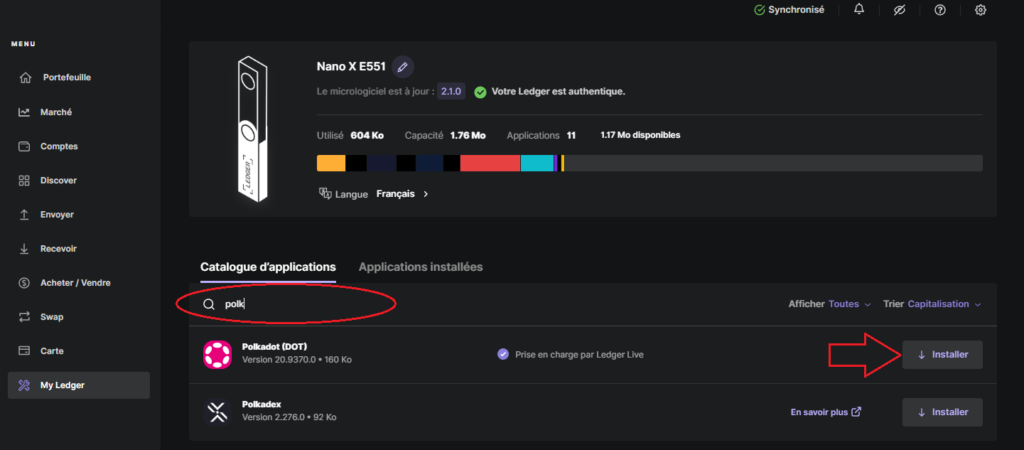 application ledger live