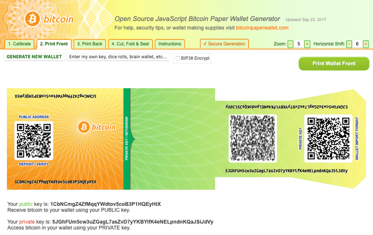 génération paper wallet
