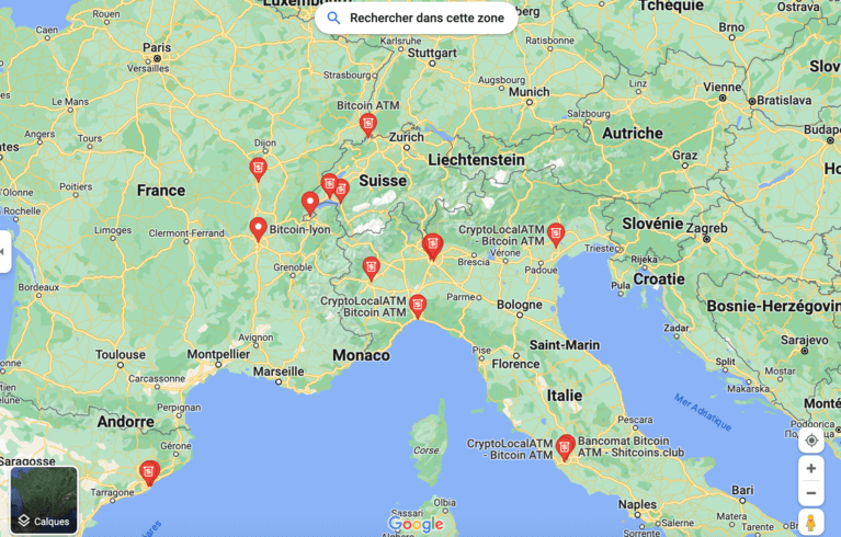 carte distributeurs crypto