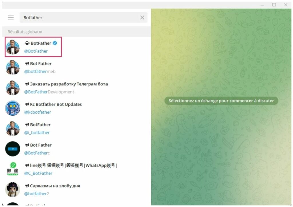 Token telegram bot tutoriel