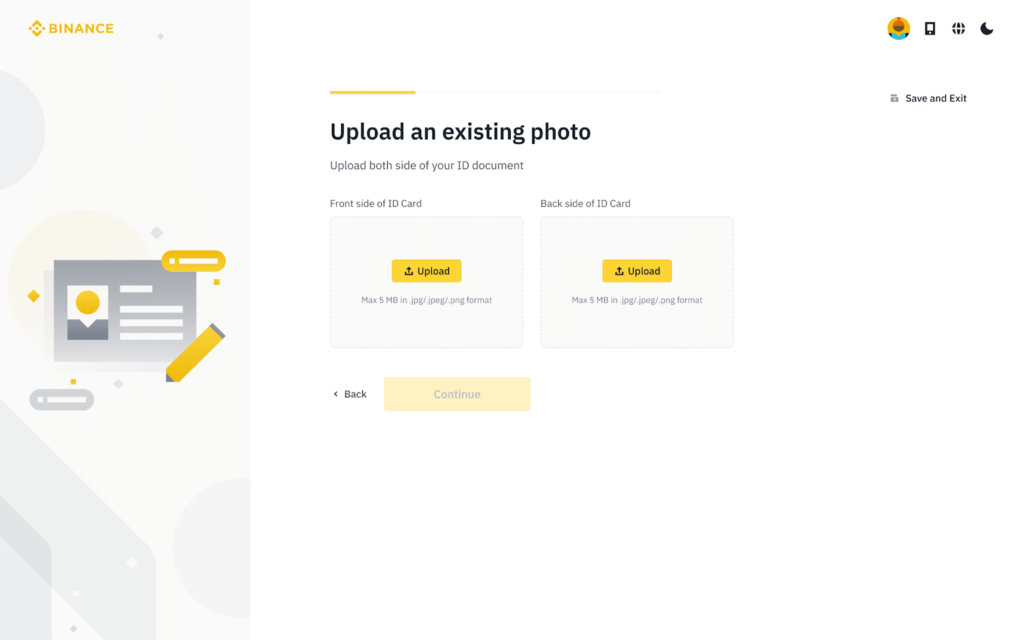 paramétrer compte binance
