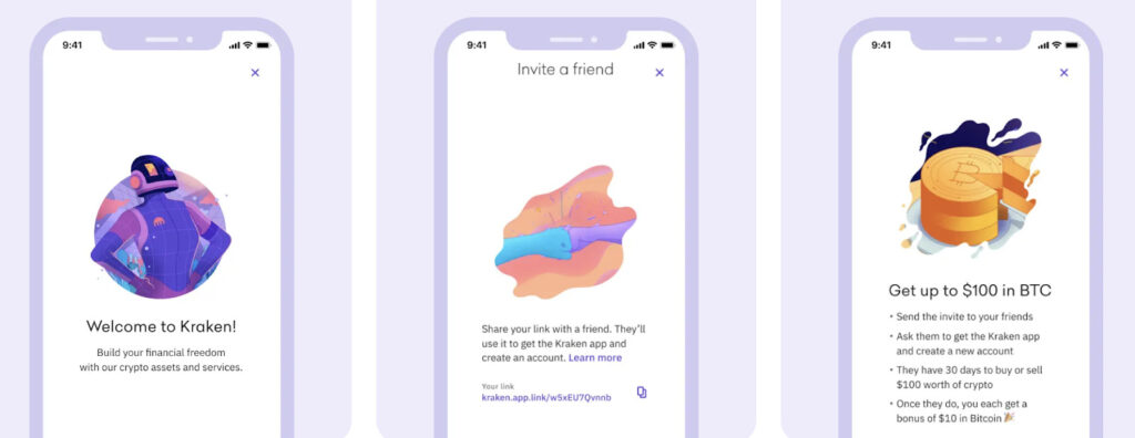 parrainer ses amis kraken