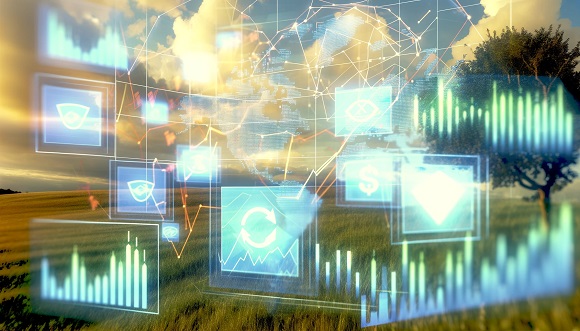 Graphiques et symboles représentant les dérivés sur les marchés financiers