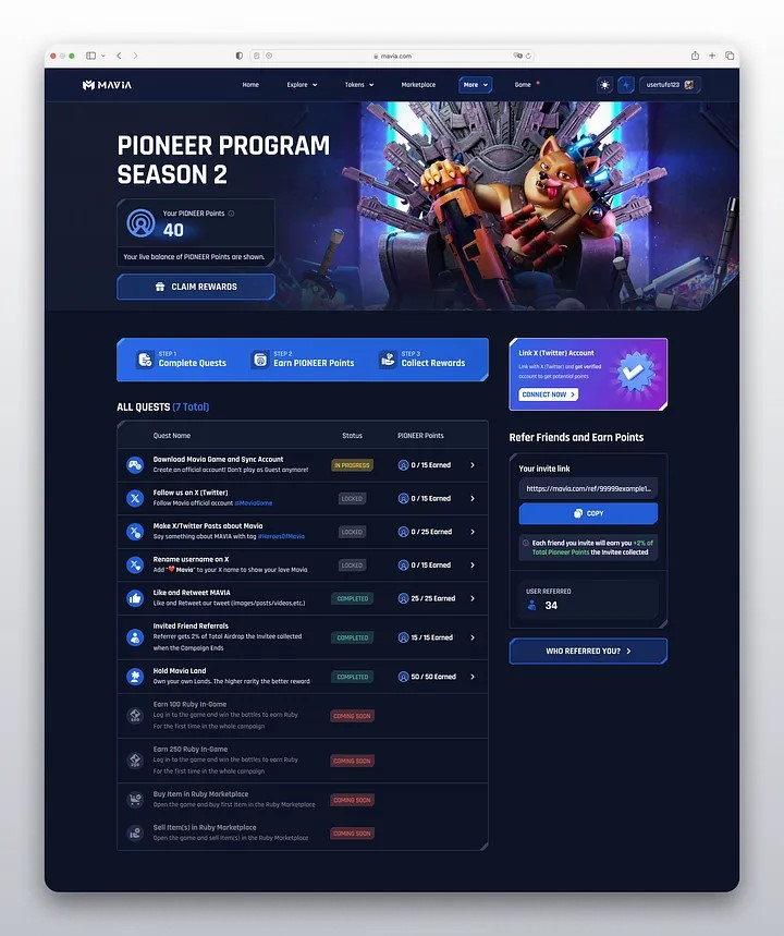 Pioneer Airdrop Heroes of Mavia