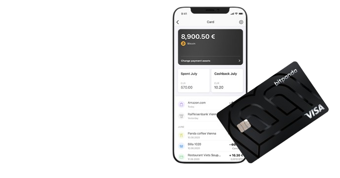 app et carte visa crypto Bitpanda guide comparatif