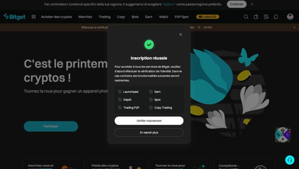 vérification KYC Bitget guide comment faire kyc bitget