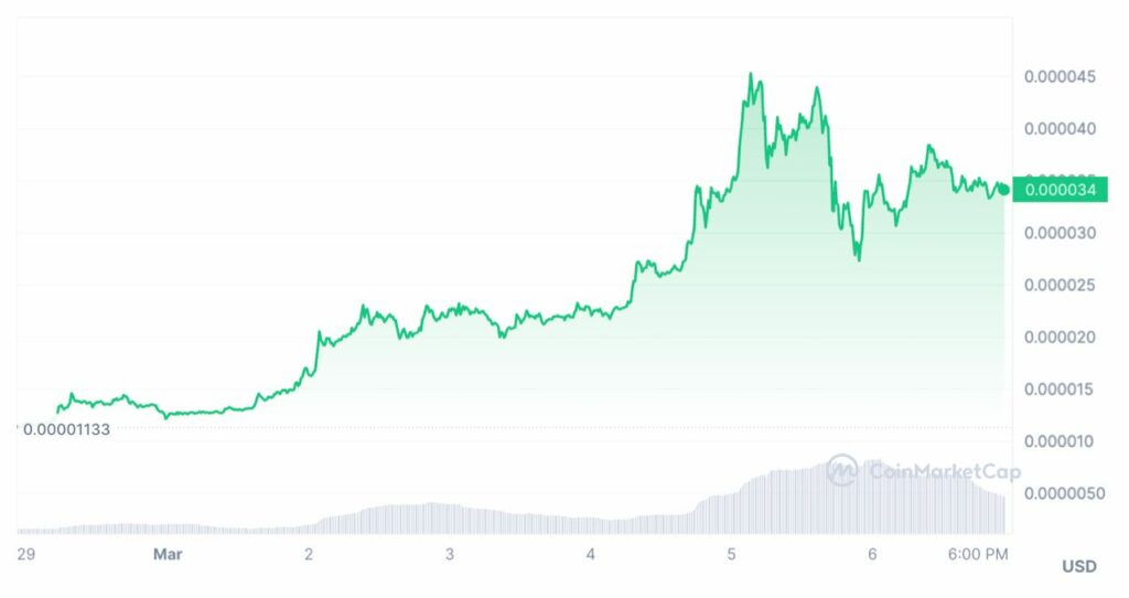 hausse shiba inu shib prix