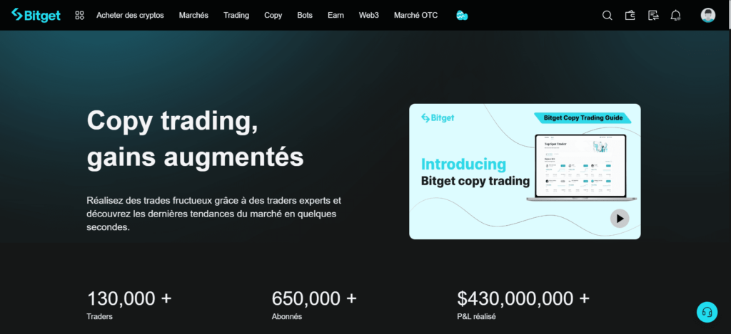 Guide complet sur le copy trading bitget