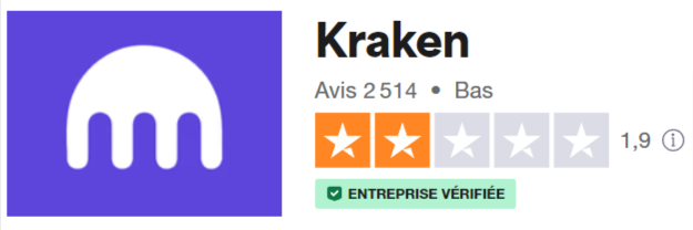 avis utilisateurs kraken trustpilot