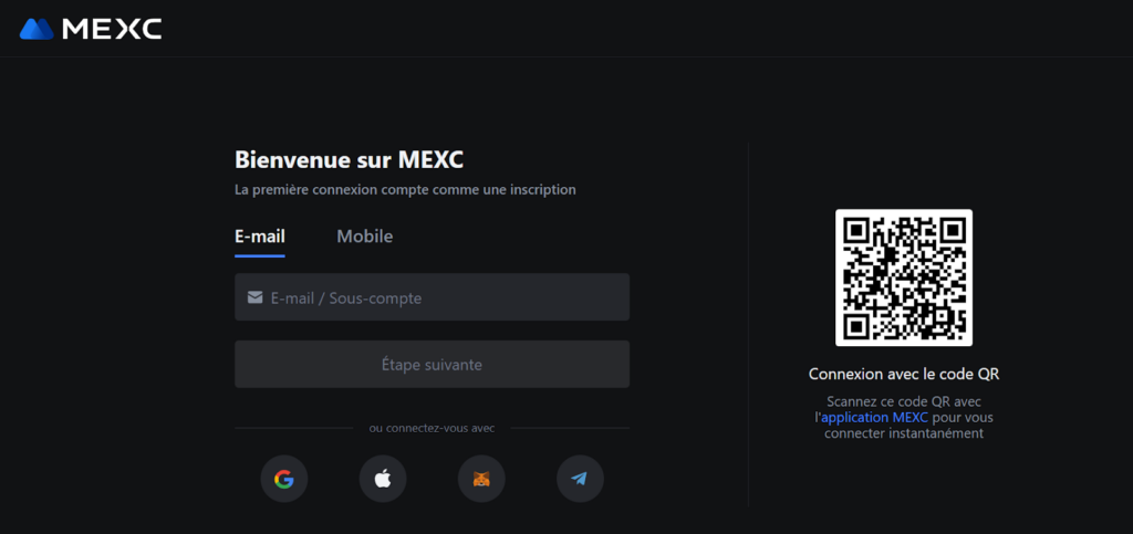 Comment s'inscrire sur MEXC ? Guide étape par étape