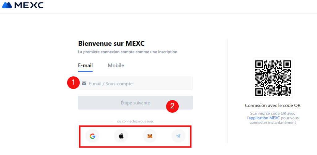 ouvrir un compte mexc tutoriel