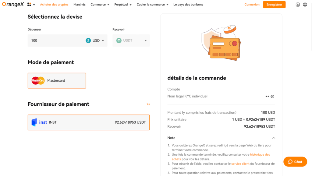 Comment acheter des cryptos sur OrangeX ?