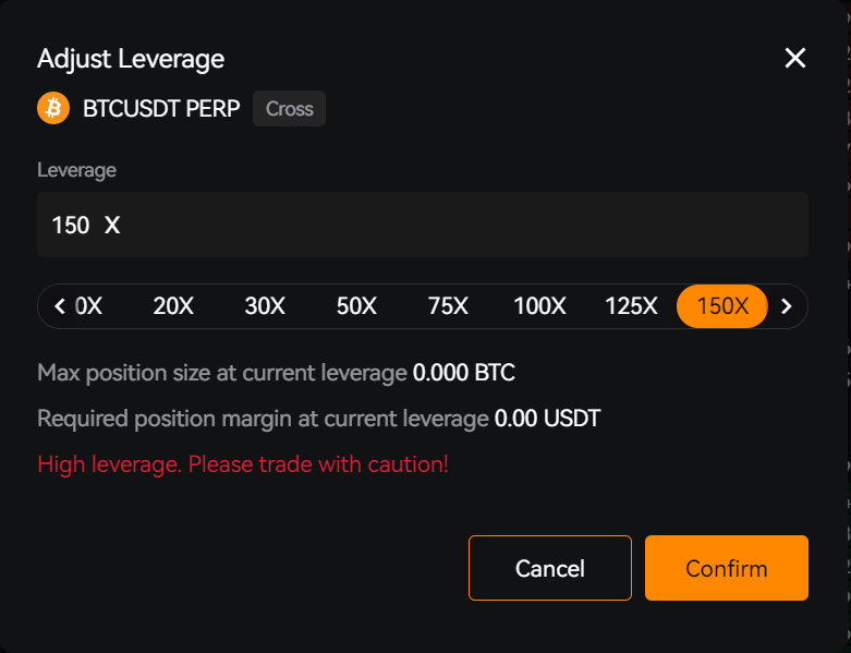 Effet de levier sur la plateforme crypto BloFin